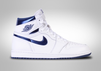 NIKE AIR JORDAN 1 RETRO HIGH OG WHITE METALLIC NAVY BG (SMALLER SIZE)