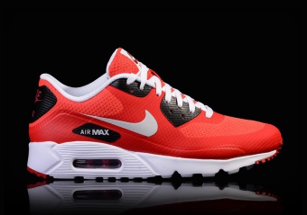 NIKE AIR MAX 90 ULTRA ESSENTIAL PURE PLATINUM-GYM RED-BLACK