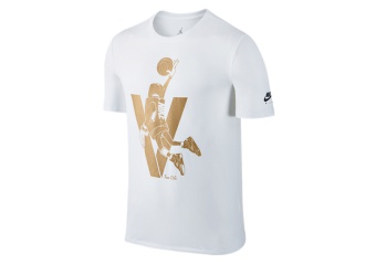 NIKE AIR JORDAN 5 TOGGLE TEE WHITE METALLIC GOLD