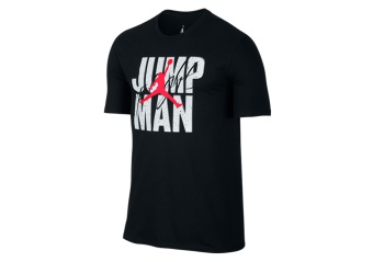 NIKE AIR JORDAN JUMPMAN FLIGHT TEE BLACK INFRARED