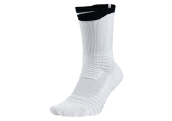 NIKE ELITE VERSATILITY BASKETBALL CREW SOCKS WHITE BLACK