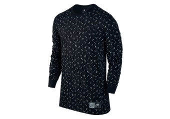 NIKE AIR JORDAN 5 TEE BLACK SILVER