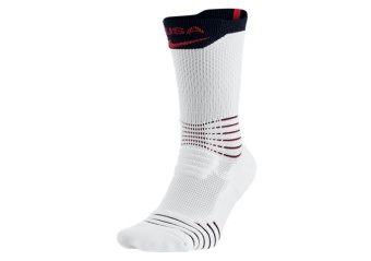 NIKE ELITE VERSATILITY CREW BASKETBALL SOCKS WHITE UNIVERSITY RED