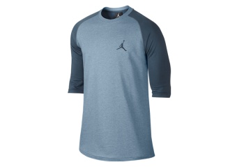 NIKE AIR JORDAN 23 TRUE 3/4 RAGLAN BLUE GREY HEATHER