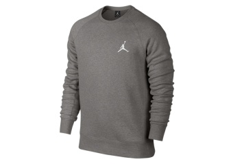 NIKE AIR JORDAN FLIGHT FLEECE CREW GREY HEATHER