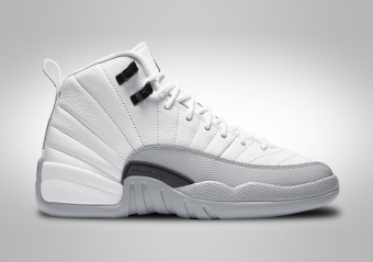 NIKE AIR JORDAN 12 RETRO BARONS WOLF GREY GS (SMALLER SIZE)