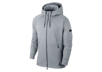 NIKE AIR JORDAN ICON FLEECE HOODY GREY