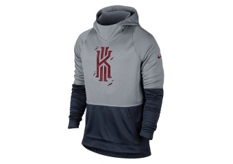 NIKE MEN'S THERMA KYRIE HYPER ELITE HOODY COOL GREY