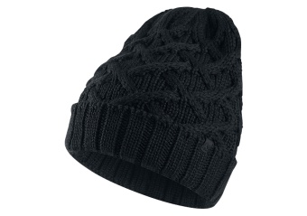 NIKE AIR JORDAN CABLE KNIT BEANIE BLACK