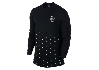 NIKE AIR JORDAN 11 SPACE JAM LONG SLEEVE TOP BLACK