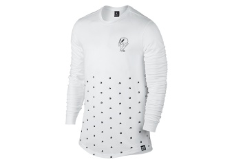 NIKE AIR JORDAN 11 SPACE JAM LONG SLEEVE TOP WHITE