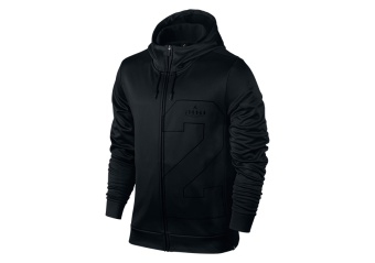 NIKE AIR JORDAN TWO-THREE THERMA HOODIE BLACK