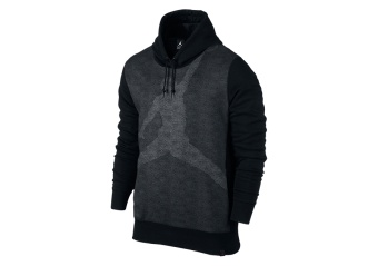 NIKE AIR JORDAN JUMPMAN BRUSHED GRAPHIC PO 1 BLACK COOL GREY