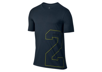 NIKE AIR JORDAN FRONT 2 BACK DRI-FIT TEE ARMORY NAVY