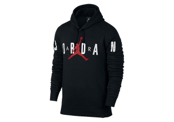 NIKE AIR JORDAN BRUSHED GRAPHIC PO 2 HOODIE BLACK