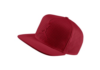 NIKE AIR JORDAN JUMPMAN PERFORATED SNAPBACK HAT GYM RED