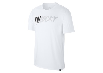 NIKE AIR JORDAN 13 UNLUCKY TEE WHITE