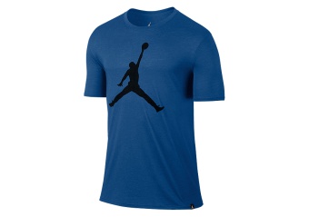 NIKE AIR JORDAN ICONIC JUMPMAN LOGO TEE TEAM ROYAL