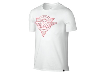 NIKE AIR JORDAN FADEAWAY ALL TOURNEY TEE WHITE