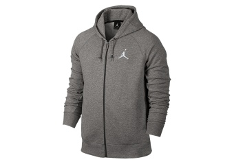NIKE AIR JORDAN FLIGHT LITE HOODIE DARK GREY HEATHER