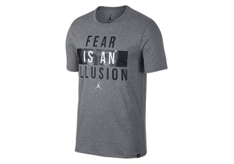 NIKE AIR JORDAN MOTIVATIONAL DRI-FIT TEE CARBON HEATHER