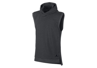 NIKE AIR JORDAN 23 LUX HOODED SLEEVELESS TOP CHARCOAL HEATHER