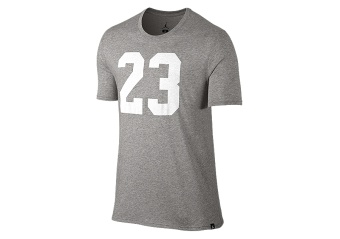 NIKE AIR JORDAN JSW ICONIC 23 LOGO TEE DARK GREY HEATHER