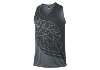 NIKE AIR JORDAN WINGS BLOCKOUT BASKETBALL TANK DARK GREY