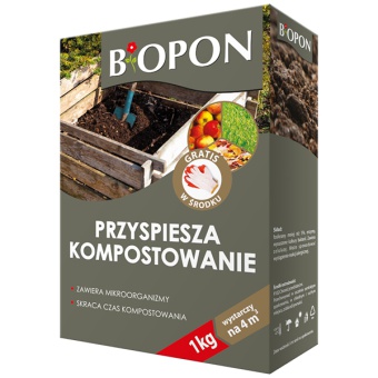 BIOPON KOMPOSTER 1KG przyśpiesza kompostowanie