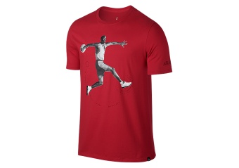 NIKE AIR JORDAN 5 TEE UNIVERSITY RED