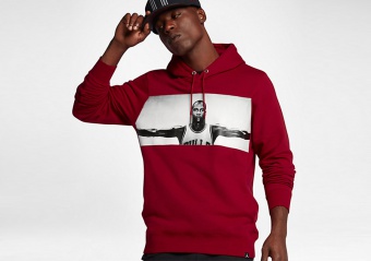 NIKE AIR JORDAN SPORTSWEAR LEGEND FLIGHT LITE HOODIE GYM RED