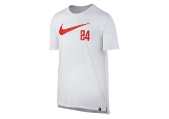 NIKE DRY KOBE SWOOSH 24 TEE WHITE