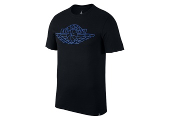 NIKE AIR JORDAN SPORTSWEAR BRAND 5 TEE BLACK GAME ROYAL