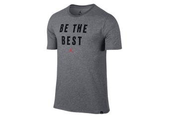 NIKE AIR JORDAN BEAT THE BEST DRI-FIT TEE CARBON HEATHER