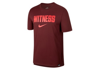 NIKE LEBRON JAMES WITNESS DRY TEE DARK TEAM RED