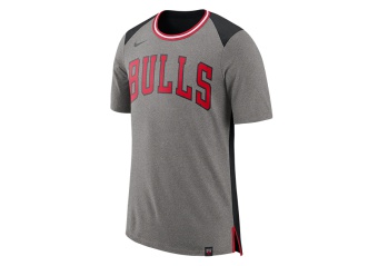 NIKE NBA CHICAGO BULLS TOP DARK GREY HEATHER