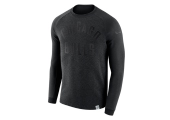 NIKE NBA CHICAGO BULLS MODERN CREW BLACK HEATHER