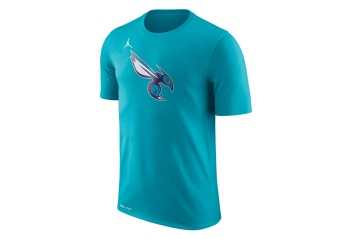 NIKE NBA CHARLOTTE HORNETS DRY LOGO TEE RAPID TEAL