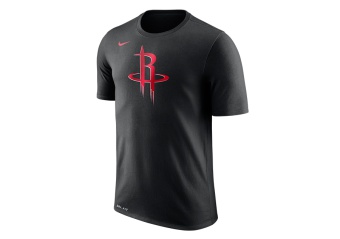 NIKE NBA HOUSTON ROCKETS DRY LOGO TEE BLACK