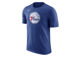 NIKE NBA PHILADELPHIA 76ERS DRY LOGO TEE RUSH BLUE