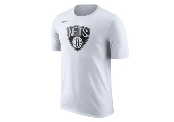 NIKE NBA BROOKLYN NETS DRY LOGO TEE WHITE