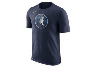 NIKE NBA MINNESOTA TIMBERWOLVES DRY TEE LOGO COLLEGE NAVY