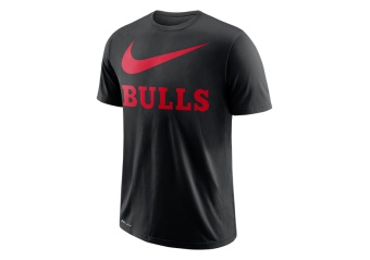 NIKE NBA CHICAGO BULLS DRY TEE SWOOSH BLACK