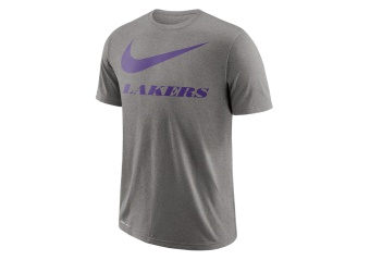 NIKE NBA LOS ANGELES LAKERS DRY TEE SWOOSH DARK GREY HEATHER