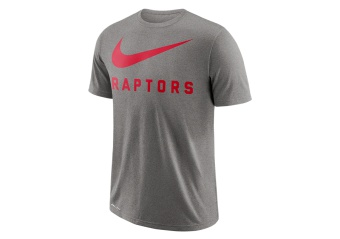 NIKE NBA TORONTO RAPTORS DRY TEE SWOOSH DK GREY HEATHER