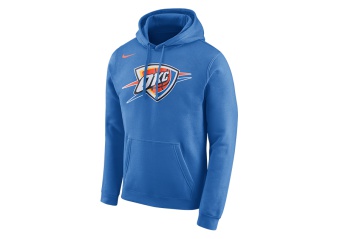 NIKE NBA OKLAHOMA CITY THUNDER HOODIE CLUB LOGO SIGNAL BLUE