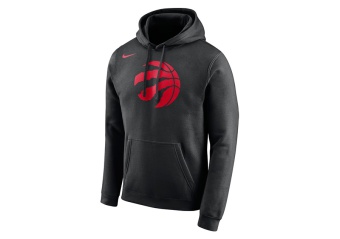 NIKE NBA TORONTO RAPTORS HOODIE CLUB LOGO BLACK
