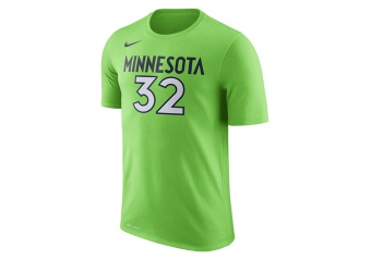 NIKE NBA MINNESOTA TIMBERWOLVES DRY TEE N&N ACTION GREEN