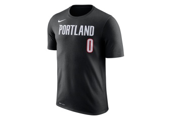 NIKE NBA PORTLAND TRAIL BLAZERS DRY TEE N&N BLACK