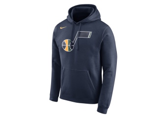 NIKE NBA UTAH JAZZ HOODIE CLUB LOGO COLLEGE NAVY